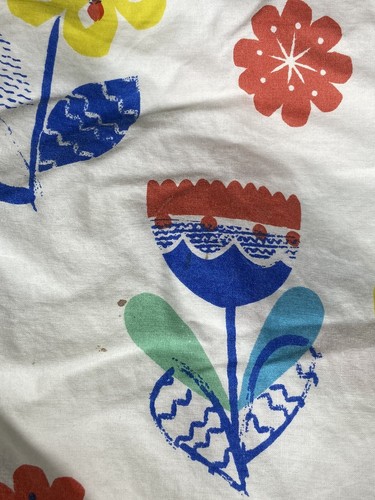 1 Sábana Compañía Niños Contemporánea Floral Completamente Ajustada Algodón Azul Rojo Amarillo - Imagen 9 de 9