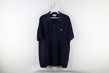 Lacoste Mens 2XL Classic Fit Croc Logo Pique Cotton Collared Polo Shirt Navy