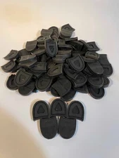 60+ SOLE-TECH 4/8 REPLACEMENT SOLID BLACK RUBBER HEEL SPM 18 SHOE REPAIR 10-11
