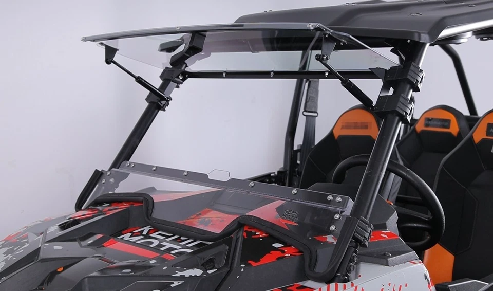 Parabrisas delantero dividido abatible UTV para Polaris RZR XP 1000/4 Turbo 4 2019-2023 Foto 2 de 4