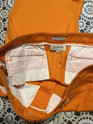 Jones New York Bermuda Shorts Stretch Cotton Women's US Sz 16 New Orange NWT - Picture 6 of 6