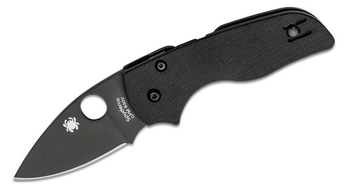 Spyderco Knife Lil' Native Black G10 Black S30V Plain Edge C230GPBBK - Picture 2 of 4