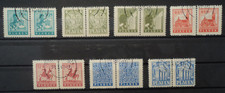 AL D. Lokalausg. ab '45  Plauen 1 y - 7 y gestempelte waager. Paare, MW: 130.-