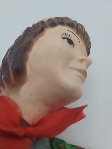 Vintage Kersa Filz Narr Glasaugen & Gummi Gesicht Dame Deutschland Handpuppen - Bild 13 von 15