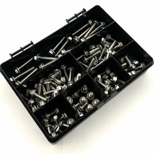 100 ASSORTED PIECE A2 STAINLESS STEEL M6 FLANGE HEXAGON BOLTS BOLT SCREWS KIT