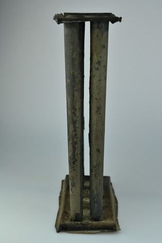 ANTIQUE PRIMITIVE 10 TAPER METAL CANDLE MOLD 10 INCHES HIGH - Picture 2 of 7