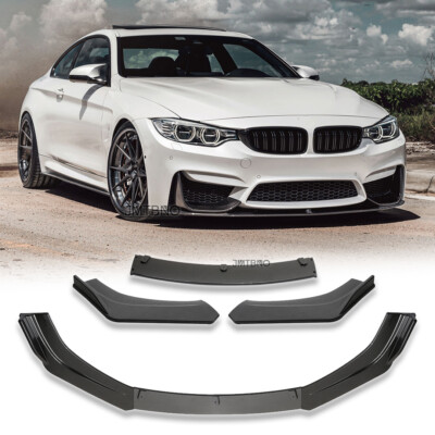 For F30 F32 F36 F80 F82 M3 M4 Front Bumper Lip Spoiler Splitter Kit Carbon Fiber