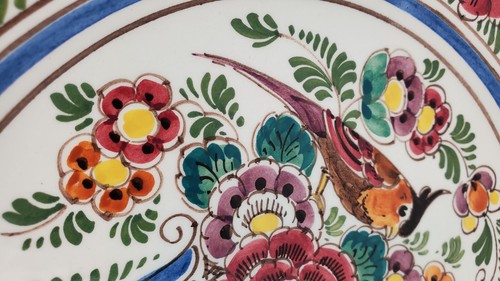 Beautiful Royal Delft Pair Of Birds HangIng Plate. #1305. Excellent Condition. - Picture 4 of 10