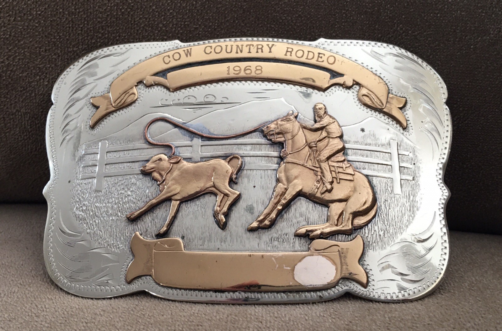 Genuine Western Irvine Jachens 1968 Cow Country Rodeo Roping Trophy ...