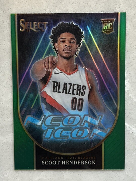 2023-24 Select Basketball Scoot Henderson RC Rookie Neon Icon Green Prizm #7