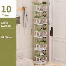 Multibao 10-Tier Shoe Rack Stand Storage Shelf Footwear Organiser Slim Tall Home