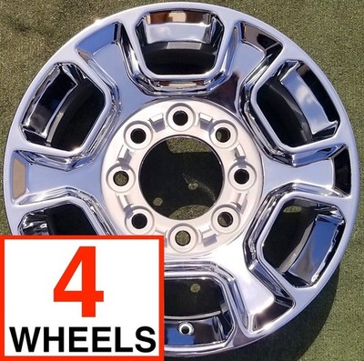 4 NEW Factory Chevrolet Silverado 3500 SRW Wheels 2500 HD OEM Chrome 18 22909147