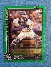 DREW ROMO 2025 TOPPS CHROME LOGOFRACTOR ROOKIE GREEN REFRACTOR RC /99