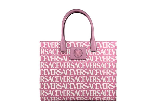 Versace Versace Medusa Large Canvas Large Tote Bag Baby Pink 100% Authentic deal from eBay