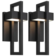 Outdoor Wall Lights Modern Exterior Lighting Fixtures, 3000K Integrated LED O...