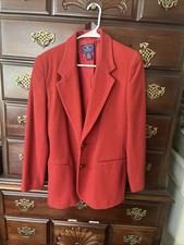 Charter Club Red Wool Cashmere Angora Blend Blazer Womens Size 6