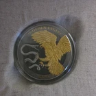 2024 Malta Golden Eagle 1 oz Silver Coin - 24K Gold & Black Ruthenium Edition BU