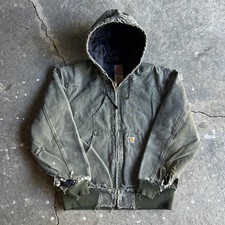 Carhartt J244 MOS green hooded work wear jacket