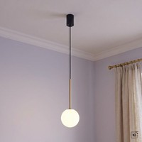 HäNgeleuchte Glas Kugelschirm Ø 16 Cm Klein Verstellbar G9 Pendelleuchte KüChe