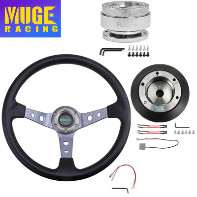 Gray Steering Wheel+Quick Release+Hub Adapter 141H For Nissan 350Z G35 Infiniti