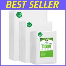 300 PreCut Vacuum Sealer Bags, Gallon, Quart, Pint, BPA-Free