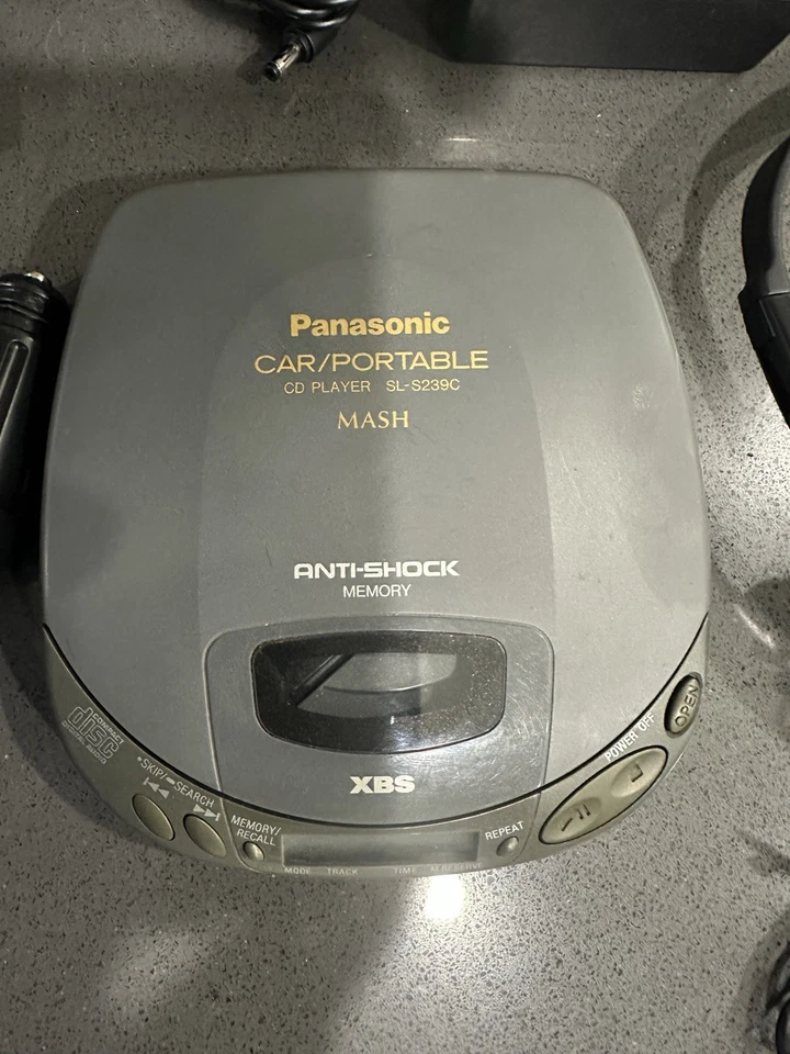 Автомобильные насадки для портативного проигрывателя компакт-дисков Panasonic SL-S239C протестированы/работают в коробке - Изображение 2 из 4