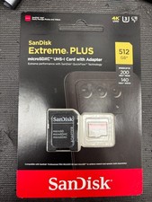 SanDisk Extreme PLUS 512GB microSDXC UHS-I Memory Card Authentic. New