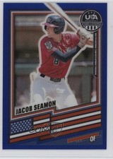 2026 Panini Stars & Stripes Prizm Blue Prizm 288/299 Jacob Seamon #179 0j81