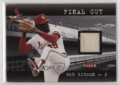 2001 Fleer Genuine Final Cut Jerseys Bob Gibson HOF 11if