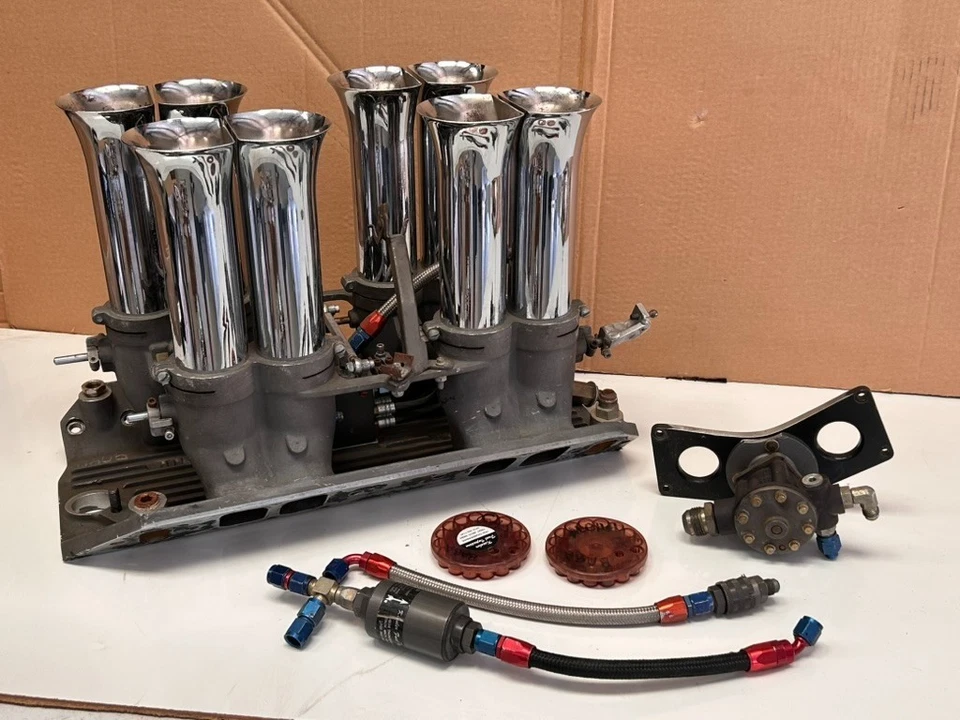 HILBORN BB Chevy Fuel Injection Unit w/ Pump & Extras! SQ PORT 396-C-8E 2-7/16" - Image 2 of 4