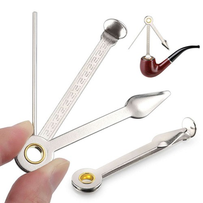 #ad 2Pcs 3 in 1 Pipe Tamper Reamer Tobacco Smoking Poker Scraper Cleaning Tool Kit $6.29