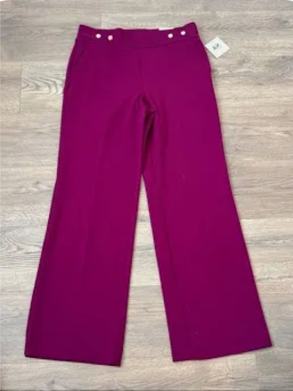 Anne Klein - Size L - Fuschia Wide Leg Pants