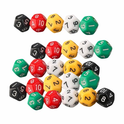 25Pcs Polyhedral Dice Table Gaming Dice Entertainment Toy Teaching Aids
