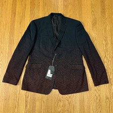 Rag Bone NWT Men s Size 46 Danbury Blazer Black Wine Herringbone Gradient