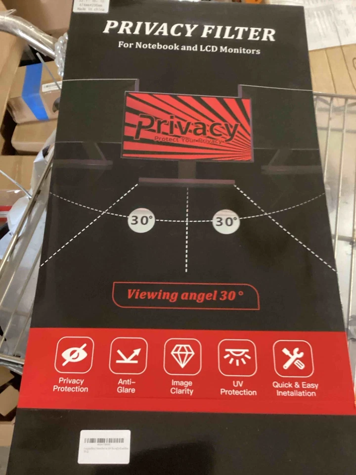 22 Inch Monitor Computer Privacy Screen Filter for 16:10 Aspect Ratio. - Image 3 of 4