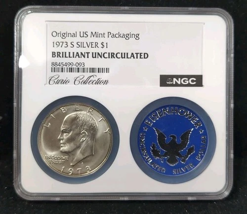 Photo of a 1973-S Eisenhower Dollar 40% Silver from an eBay listing that sold on Jul 17, 2026