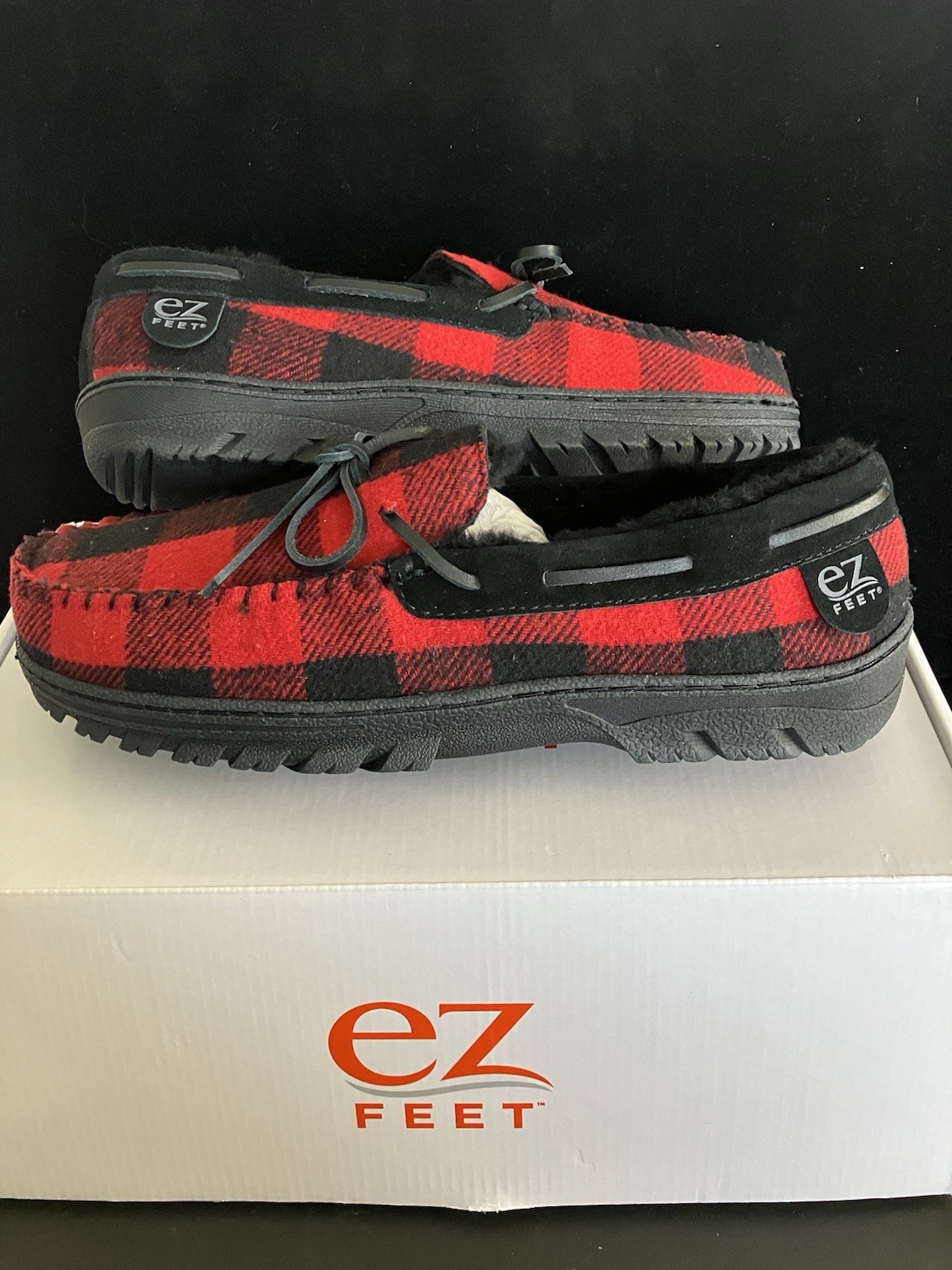 EZ Feet Genuine Shearling Moccasins- Mens Size 11 - Buffalo 