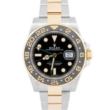 2018 Rolex GMT-Master II 116713 LN Black Ceramic 18K Gold Steel 40mm Box Papers