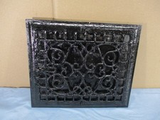 Victorian Cast Iron Heat Grate Vent Register Louver w/ Damper 10.5"x12" B 