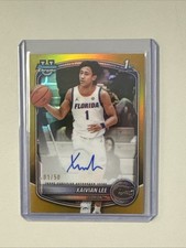 2025-26 Bowman Chrome Xaivian Lee Gold Refractor Auto 01/50