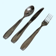 3 Piece Flatware Set Weighted Stainless Steel Dinner Knife Fork Table Spoon