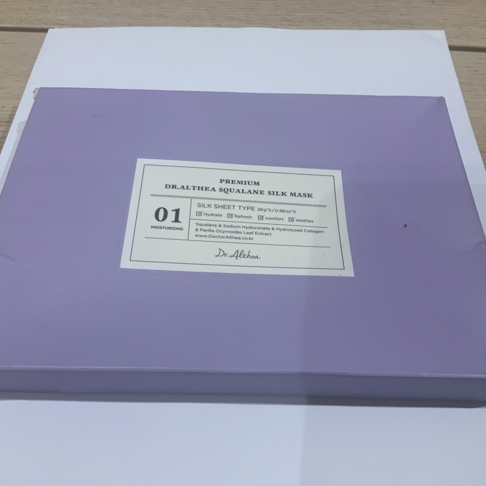 Dr. Althea Premium Squalane Silk Mask 5 X 28G - Imperfect Box