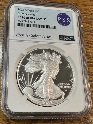 2022-S Proof Silver Eagle NGC PF70 Ultra Cameo Premium Select No Spot/Tone CHRC