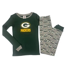 NFL Green Bay Packers Boys 2pc Pajama Sleep Set in Green/Grey, Large (12/14)
