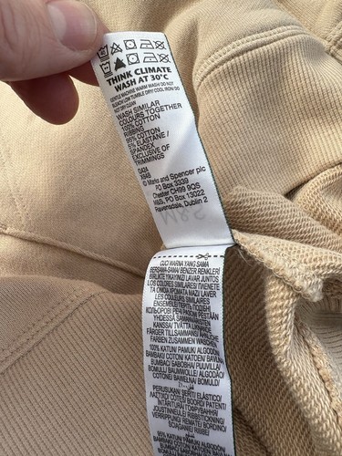 M&S Damen Pullover braun Baumwolle Kapuze XL durchgehender Reißverschluss Langarm - Bild 11 von 11