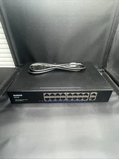 Aumox 18-Port Ethernet Gigabit PoE Switch, 16-Port PoE with 2 Uplink Gigabit ...