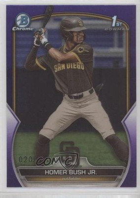 2023 Bowman Draft Chrome Purple Refractor 20/250 Homer Bush Jr #BDC-124 b4d