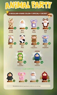 ToyZero+ Lulu The Piggy Animal Party Figure: Elephant (RARE Pink