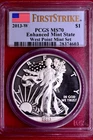 PCGS MS-70! 2013-W FIRST STRIKE FS ENHANCED WEST POINT SET SILVER EAGLE