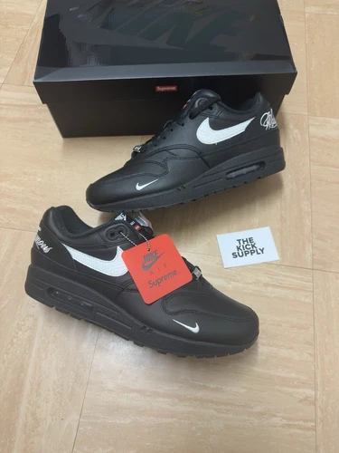 Nike Supreme Air Max 1 Noir UK 11 / US 12 Trusted Seller ✨